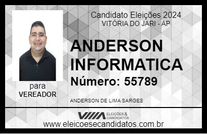 Candidato ANDERSON INFORMATICA 2024 - VITÓRIA DO JARI - Eleições