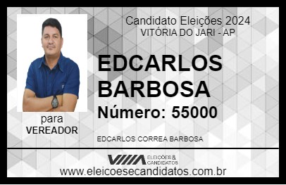 Candidato EDCARLOS BARBOSA 2024 - VITÓRIA DO JARI - Eleições