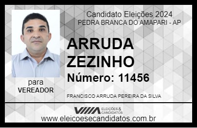 Candidato ARRUDA ZEZINHO 2024 - PEDRA BRANCA DO AMAPARI - Eleições