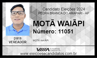 Candidato MOTÃ WAIÃPI 2024 - PEDRA BRANCA DO AMAPARI - Eleições