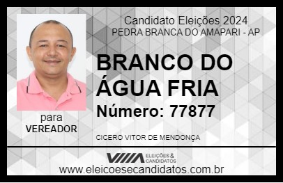 Candidato BRANCO DO ÁGUA FRIA 2024 - PEDRA BRANCA DO AMAPARI - Eleições