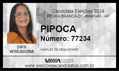 Candidato PIPOCA 2024 - PEDRA BRANCA DO AMAPARI - Eleições