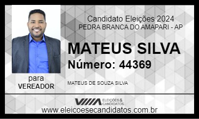 Candidato MATEUS SILVA 2024 - PEDRA BRANCA DO AMAPARI - Eleições