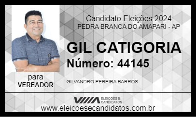 Candidato GIL CATIGORIA 2024 - PEDRA BRANCA DO AMAPARI - Eleições