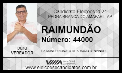 Candidato RAIMUNDÃO 2024 - PEDRA BRANCA DO AMAPARI - Eleições