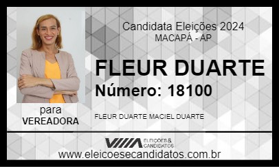 Candidato FLEUR DUARTE 2024 - MACAPÁ - Eleições