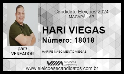 Candidato HARI VIEGAS 2024 - MACAPÁ - Eleições