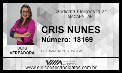 Candidato CRIS NUNES 2024 - MACAPÁ - Eleições