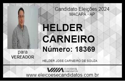 Candidato HELDER CARNEIRO 2024 - MACAPÁ - Eleições