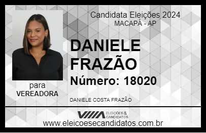 Candidato DANIELE FRAZÃO 2024 - MACAPÁ - Eleições