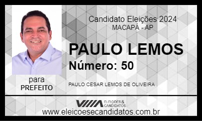 Candidato PAULO 50 2024 - MACAPÁ - Eleições