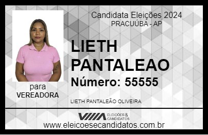 Candidato LIETH PANTALEAO 2024 - PRACUÚBA - Eleições