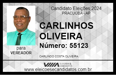 Candidato CARLINHOS OLIVEIRA 2024 - PRACUÚBA - Eleições