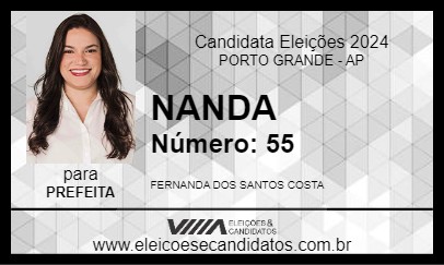 Candidato NANDA 2024 - PORTO GRANDE - Eleições