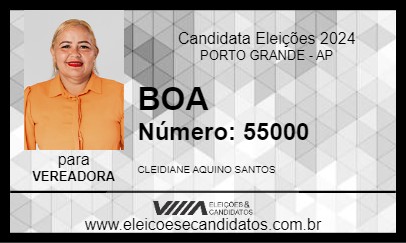 Candidato BOA 2024 - PORTO GRANDE - Eleições