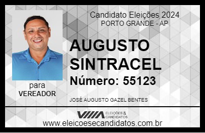 Candidato AUGUSTO SINTRACEL 2024 - PORTO GRANDE - Eleições