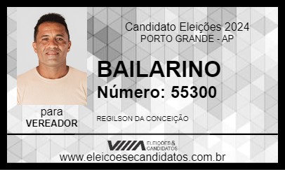 Candidato BAILARINO 2024 - PORTO GRANDE - Eleições