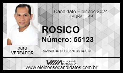 Candidato ROSICO 2024 - ITAUBAL - Eleições