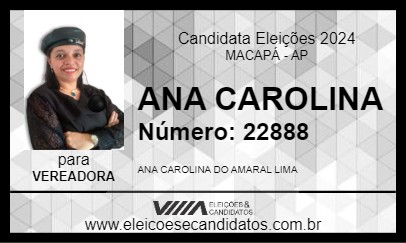 Candidato ANA CAROLINA 2024 - MACAPÁ - Eleições