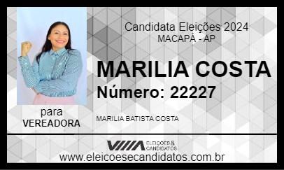 Candidato MARILIA COSTA 2024 - MACAPÁ - Eleições