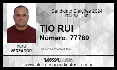 Candidato TIO RUI 2024 - ITAUBAL - Eleições