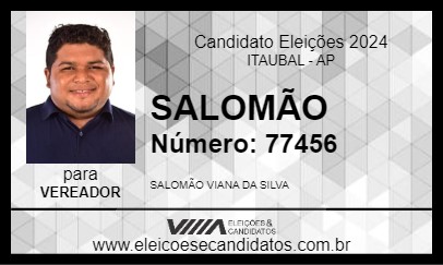 Candidato SALOMÃO 2024 - ITAUBAL - Eleições