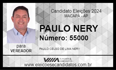 Candidato PAULO NERY 2024 - MACAPÁ - Eleições