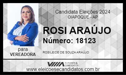 Candidato ROSI ARAÚJO 2024 - OIAPOQUE - Eleições