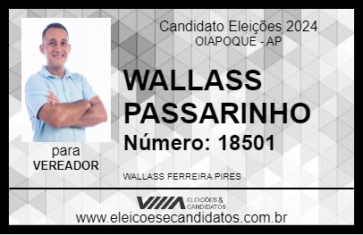 Candidato WALLASS PASSARINHO 2024 - OIAPOQUE - Eleições