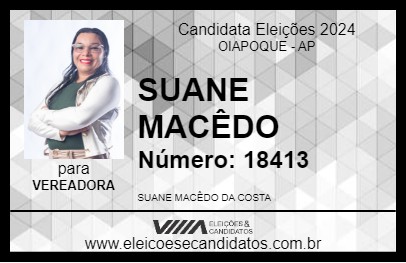 Candidato SUANE MACÊDO 2024 - OIAPOQUE - Eleições