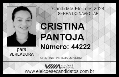 Candidato CRISTINA PANTOJA 2024 - SERRA DO NAVIO - Eleições