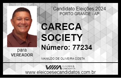 Candidato CARECA SOCIETY 2024 - PORTO GRANDE - Eleições