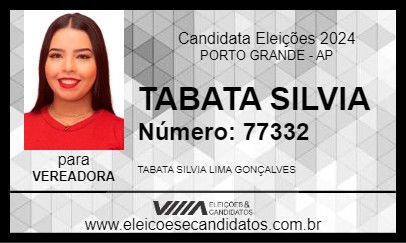 Candidato TABATA SILVIA 2024 - PORTO GRANDE - Eleições