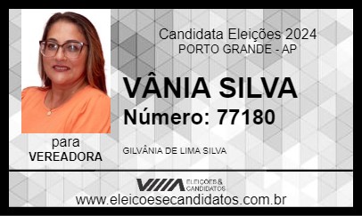 Candidato VÂNIA SILVA 2024 - PORTO GRANDE - Eleições