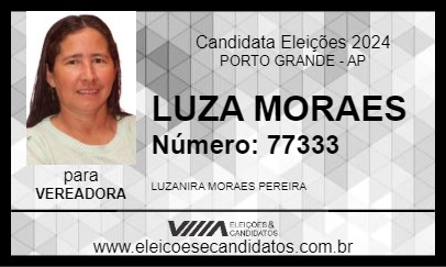 Candidato LUZA MORAES 2024 - PORTO GRANDE - Eleições