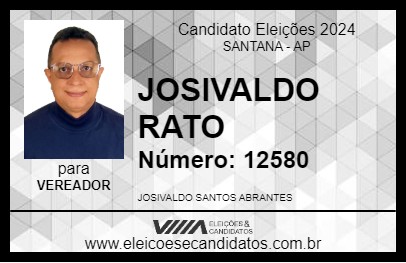 Candidato JOSIVALDO RATO 2024 - SANTANA - Eleições