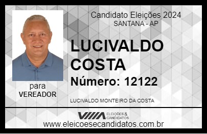 Candidato LUCIVALDO COSTA 2024 - SANTANA - Eleições