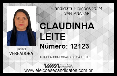 Candidato CLAUDINHA LEITE 2024 - SANTANA - Eleições