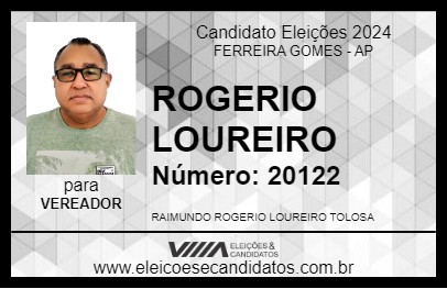 Candidato ROGERIO LOUREIRO 2024 - FERREIRA GOMES - Eleições