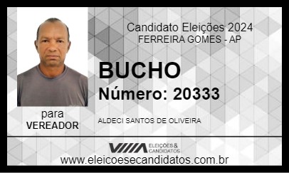 Candidato BUCHO 2024 - FERREIRA GOMES - Eleições