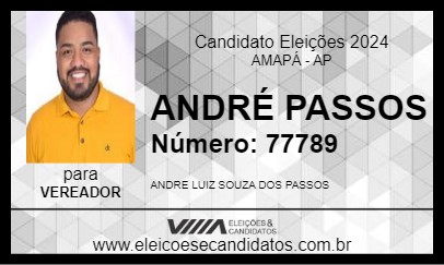 Candidato ANDRÉ PASSOS 2024 - AMAPÁ - Eleições