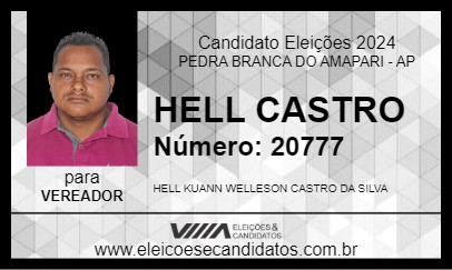 Candidato HELL CASTRO 2024 - PEDRA BRANCA DO AMAPARI - Eleições