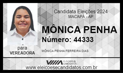 Candidato MÔNICA PENHA 2024 - MACAPÁ - Eleições