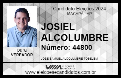 Candidato JOSIEL ALCOLUMBRE 2024 - MACAPÁ - Eleições