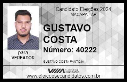 Candidato GUSTAVO COSTA 2024 - MACAPÁ - Eleições