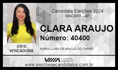 Candidato CLARA ARAUJO 2024 - MACAPÁ - Eleições