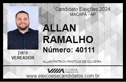 Candidato ALLAN RAMALHO 2024 - MACAPÁ - Eleições