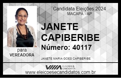 Candidato JANETE CAPIBERIBE 2024 - MACAPÁ - Eleições