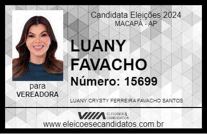 Candidato LUANY FAVACHO 2024 - MACAPÁ - Eleições