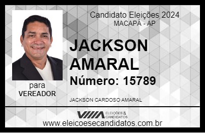 Candidato JACKSON AMARAL 2024 - MACAPÁ - Eleições